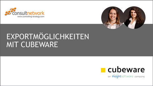 Webinaraufzeichnung Exportmöglichkeiten mit Cubeware