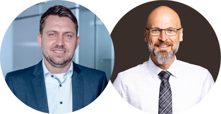 David Dronia von sfm medical devices GmbH und Mario Rosenfelder von consultnetwork