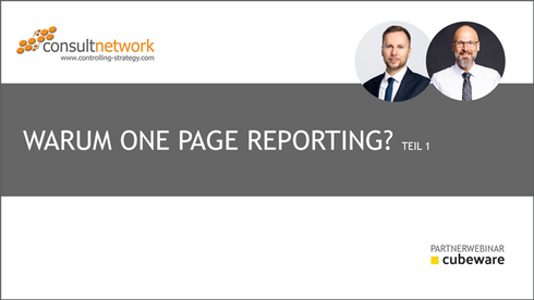 Webinaraufzeichnung: Warum ONE PAGE Reporting? - Teil 1