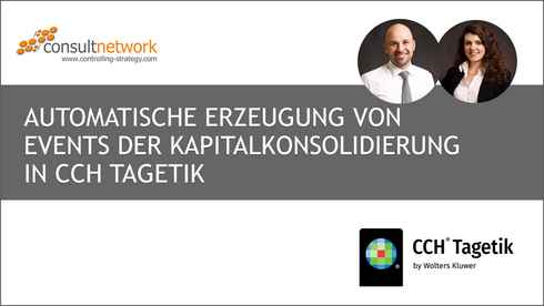 Webinaraufzeichnung Automatische Erzeugung von Events der Kapitalkonsolidierung in CCH Tagetik