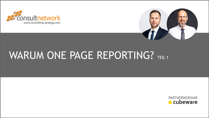 Webinaraufzeichnung: Warum ONE PAGE Reporting? - Teil 1