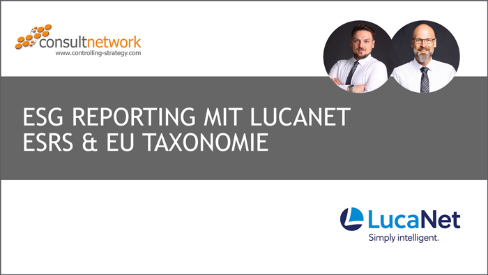 Webinaraufzeichnung: ESG Reporting mit LucaNet - ESRS & EU Taxonomie
