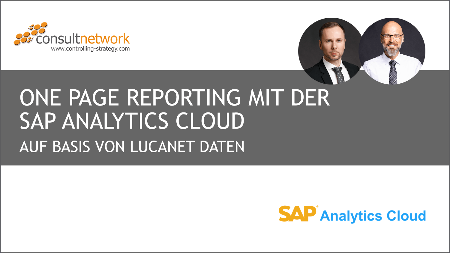 Webinaraufzeichnung: ONE PAGE Reporting mit der SAP Analytics Cloud auf Basis von LucaNet Daten